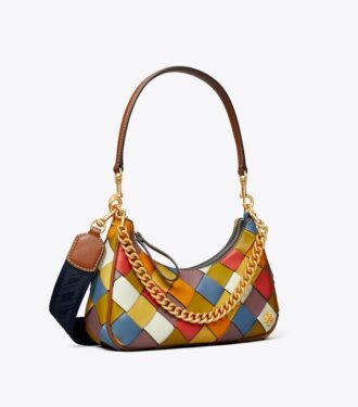 151 Mercer Woven Small Crescent Bag
