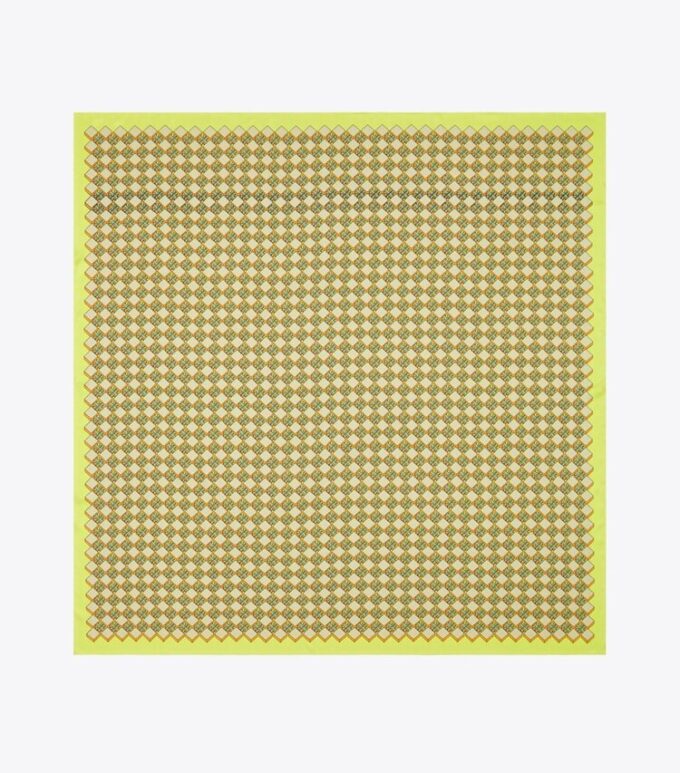 3D-rutig logotyp, dubbelsidig, överdimensionerad fyrkantig silkescarf 3D-rutig logotyp, dubbelsidig, överdimensionerad fyrkantig silkescarf