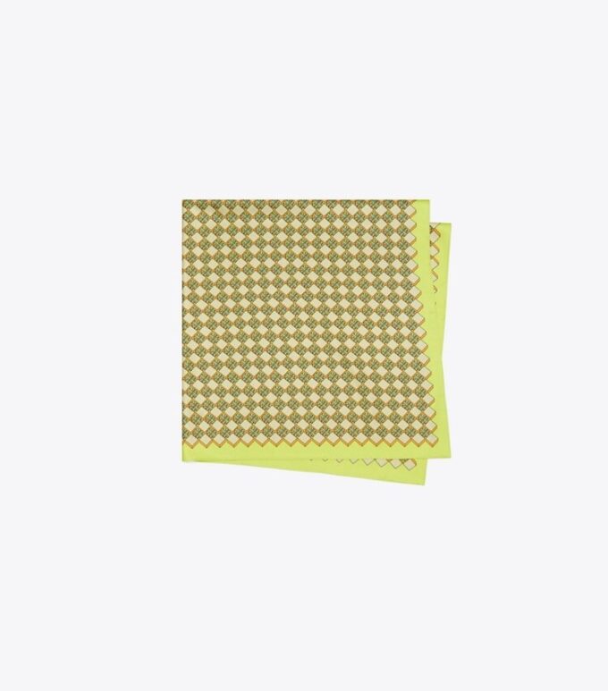 3D-rutig logotyp, dubbelsidig, överdimensionerad fyrkantig silkescarf 3D-rutig logotyp, dubbelsidig, överdimensionerad fyrkantig silkescarf