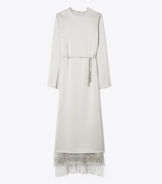 Asymmetrisk crepe-klänning