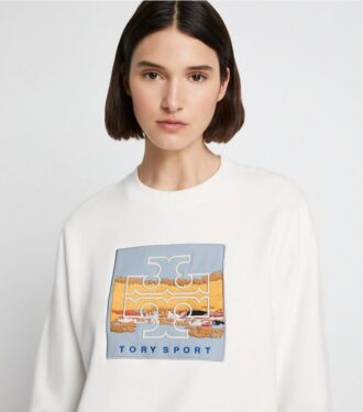Avslappnad, tung fransk frotté med logotyppatch