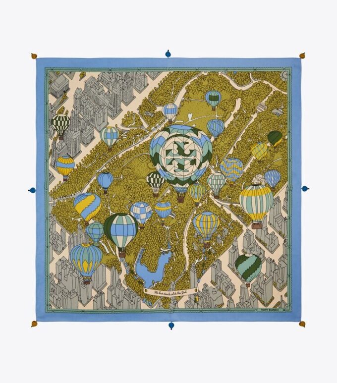 Balloons In The Sky Silk Square Scarf Balloons In The Sky Silk Square Scarf