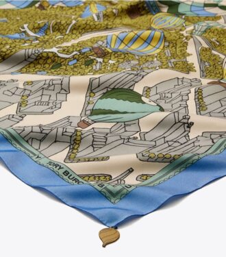 Balloons In The Sky Silk Square Scarf