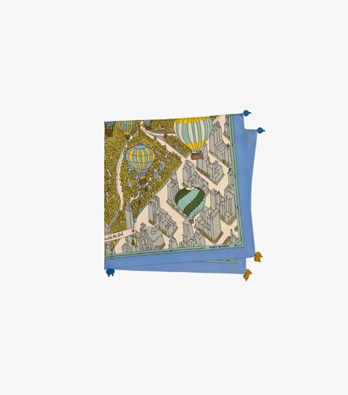 Balloons In The Sky Silk Square Scarf Balloons In The Sky Silk Square Scarf