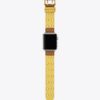 Band med dubbla nitar för Apple Watch®, gult läder