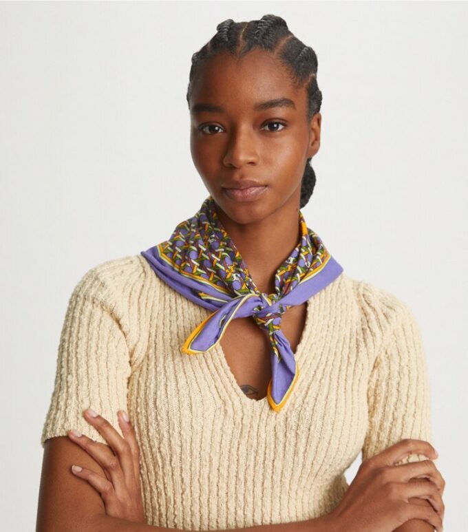 Basket-Weave Logo Jersey Neckerchief Basket-Weave Logo Jersey Neckerchief