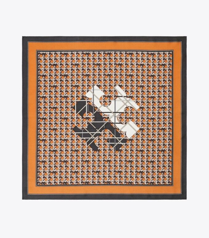Basket-Weave Logo Silk Neckerchief Basket-Weave Logo Silk Neckerchief