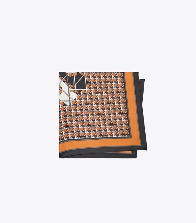 Basket-Weave Logo Silk Neckerchief Basket-Weave Logo Silk Neckerchief