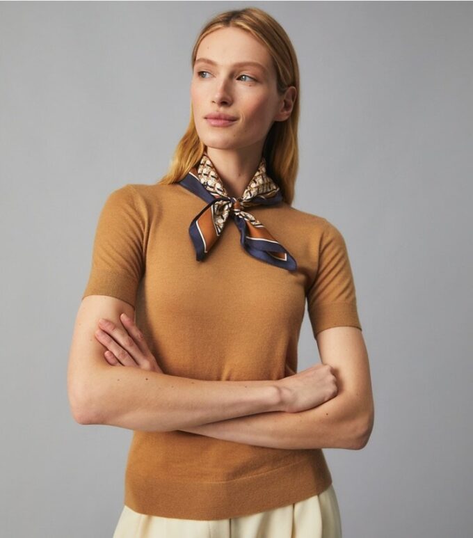 Basket-Weave Logo Silk Neckerchief Basket-Weave Logo Silk Neckerchief