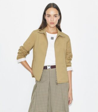 Broderad golfjacka i nylon