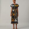 Broderad kaftan i bomullspoplin Broderad kaftan i bomullspoplin
