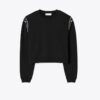 Broderad sweatshirt i fransk frotté Broderad sweatshirt i fransk frotté