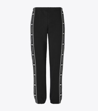 Broderade sweatpants i frotté
