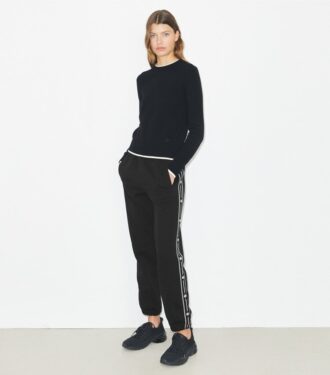 Broderade sweatpants i frotté