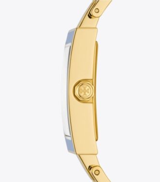 Buddy Bangle Watch, guldfärgat/flerfärgat rostfritt stål, 26 x 32 mm
