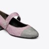 Cap-Toe Mary Jane Pavé Heeled Ballet Cap-Toe Mary Jane Pavé Heeled Ballet