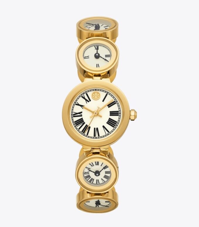Clock Watch, guldfärgat rostfritt stål Clock Watch, guldfärgat rostfritt stål