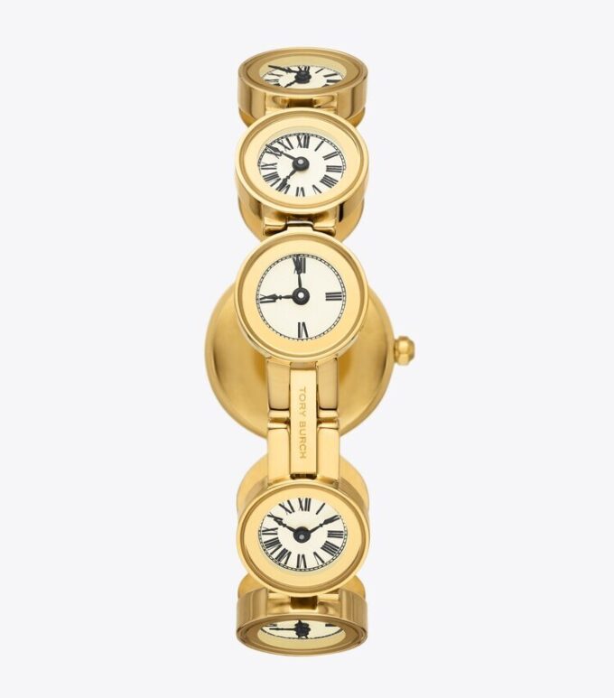 Clock Watch, guldfärgat rostfritt stål Clock Watch, guldfärgat rostfritt stål