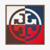 Colorblock Logo Silk Square Colorblock Logo Silk Square