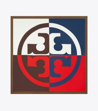 Colorblock Logo Silk Square