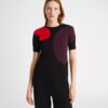 Colorblock-stickad topp