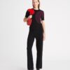Colorblock-stickad topp