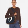 Colorblock Suede Satchel Colorblock Suede Satchel