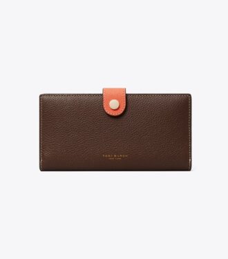 Colorblock Zip Slim Wallet