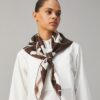 Daisy dubbelsidig fyrkantig silkescarf