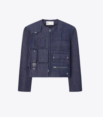 Denimhandväskjacka