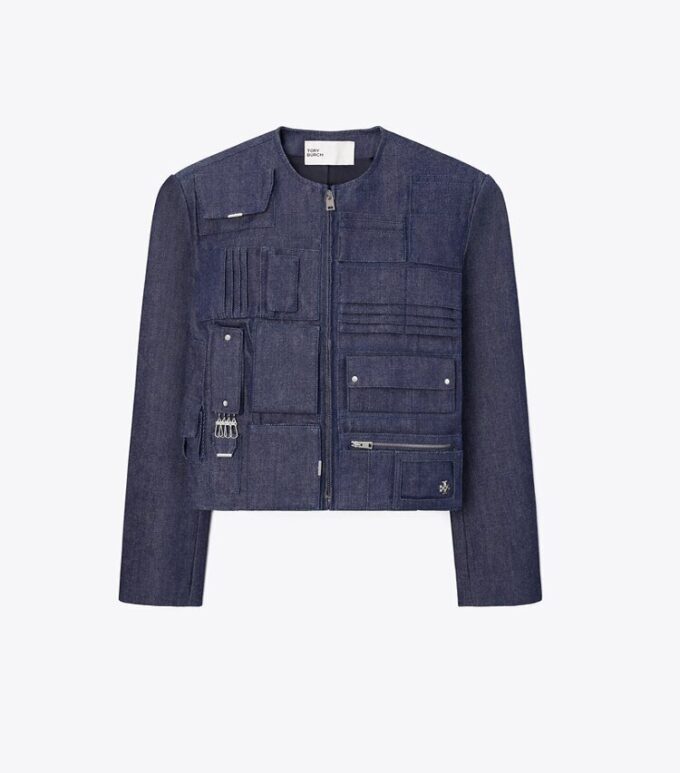 Denimhandväskjacka
