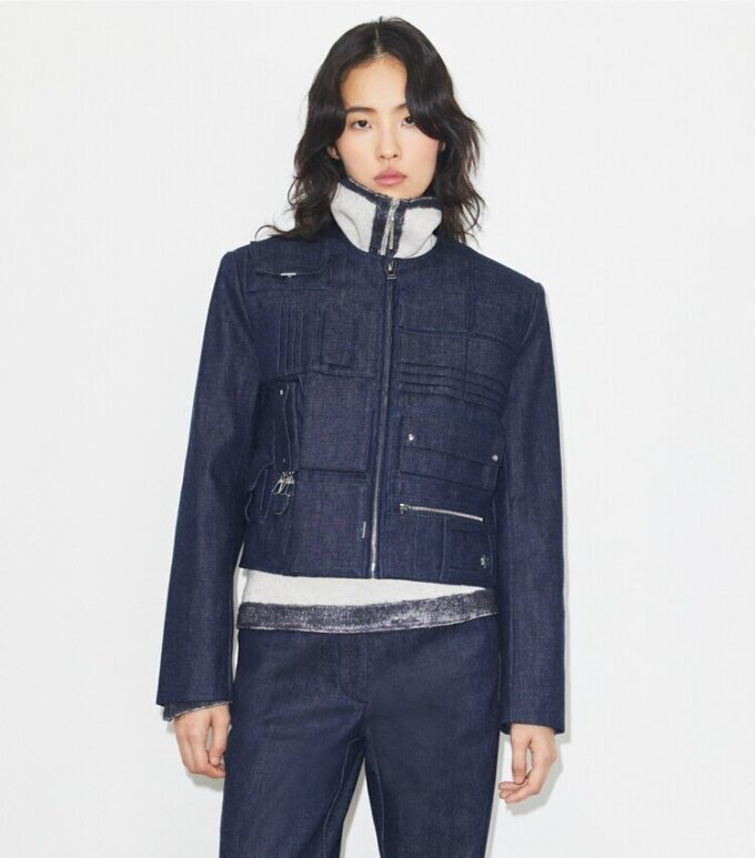 Denimhandväskjacka
