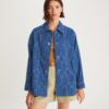 Denimjacka med kantstickning