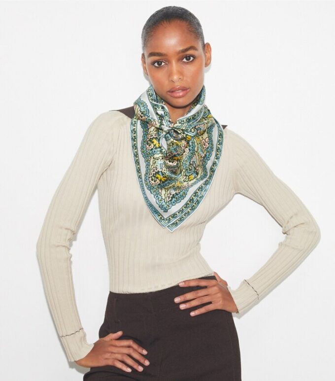 Drömlik paisley-silkescarf