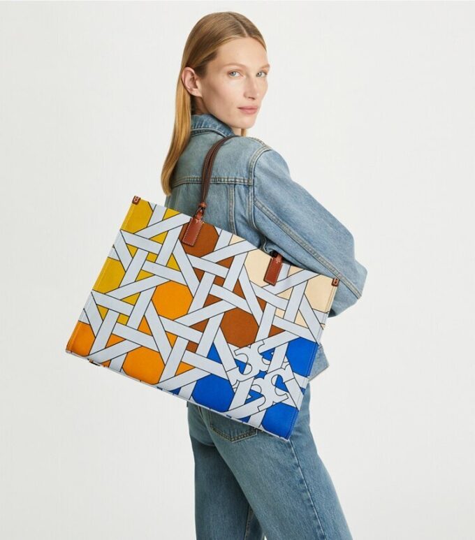 Ella Canvas Basketweave Tote Ella Canvas Basketweave Tote