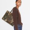 Ella tryckt nylon liten tote