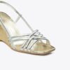 Espadriller med flera remmar och kilklack