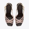 Espadriller med flera remmar och kilklack