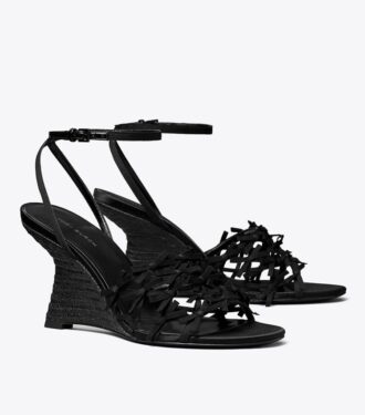 Espadriller med minibåge och kilklack