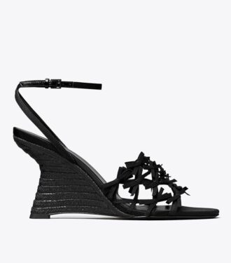 Espadriller med minibåge och kilklack