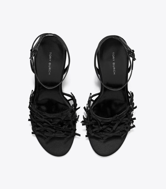 Espadriller med minibåge och kilklack