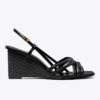 Espadrillesandaler med kilklack och flera remmar