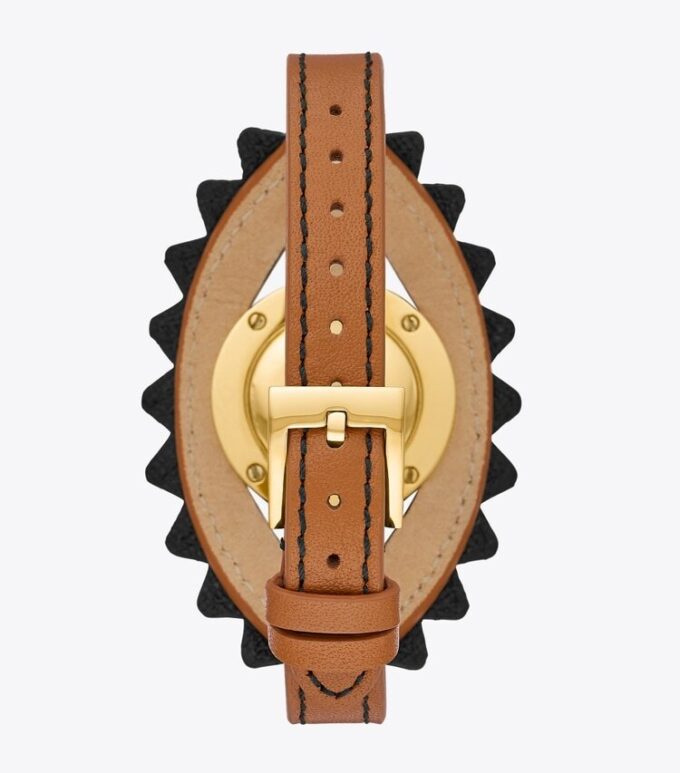Evil Eye Bangle Watch, bagageläder/grön, 27 mm Evil Eye Bangle Watch, bagageläder/grön, 27 mm