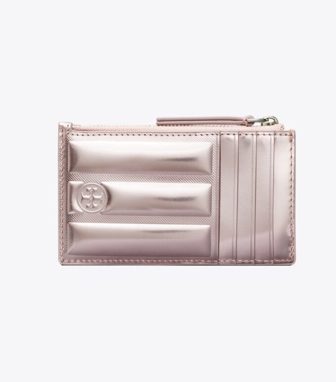 Fleming Metallic Square Quilt Zip Card Case