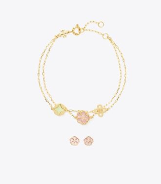Forget Me Not-armband och örhängen i presentförpackning