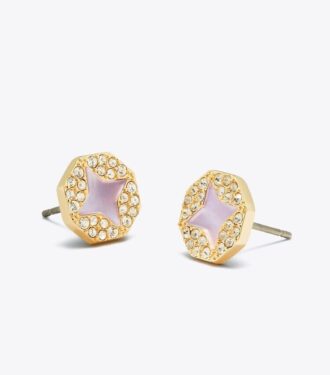 Forget Me Not Pavé Stud Earring