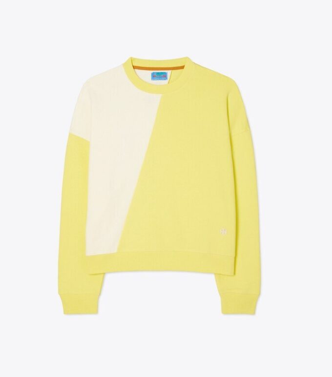 French Terry Diagonal Colorblock Crewneck French Terry Diagonal Colorblock Crewneck
