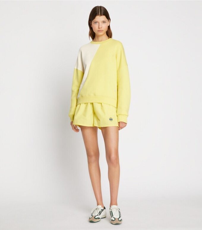 French Terry Diagonal Colorblock Crewneck French Terry Diagonal Colorblock Crewneck