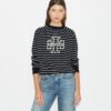French Terry Striped Logo Crew French Terry Striped Logo Crew