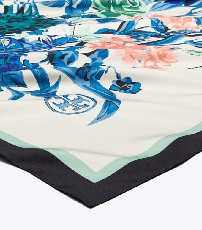Gem Bouquet Silk Square Scarf Gem Bouquet Silk Square Scarf